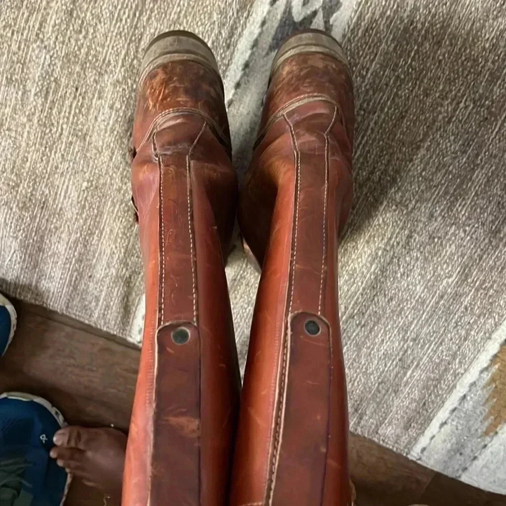 Vintage Browning Tall Engineer  Biker Boots   US men's  7 D